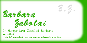 barbara zabolai business card